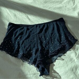 Victoria’s Secret Sheer Crystal Embellished Navy Shorts